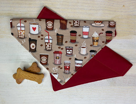 Coffee Time Dog Bandana